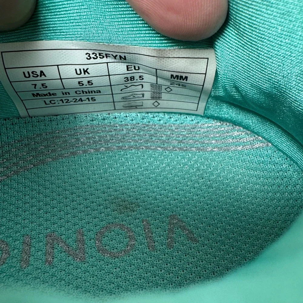 Vionic Lace Up Sneakers Grey Teal Comfort Cushioned Tie‎ Dye Laces Size 7.5